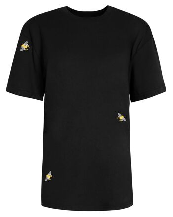 T-Shirt Brodé Abeille Noir 4