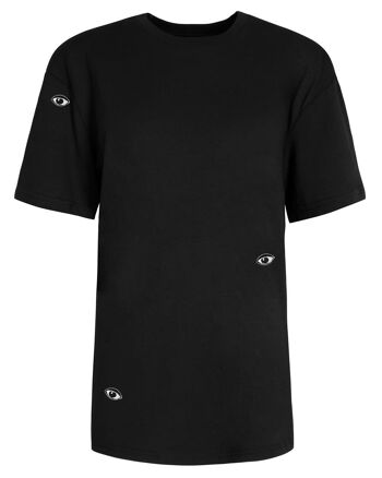 T-Shirt Brodé Yeux Noir 3