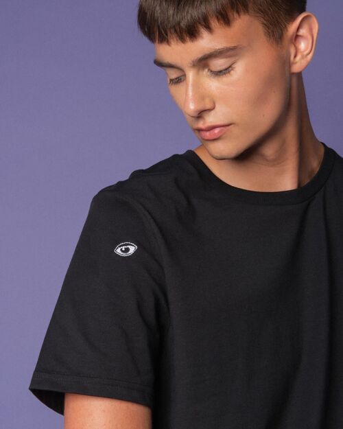 Eyes Embroidered T-Shirt Black