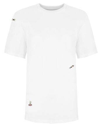 T-Shirt Brodé Swimmers Blanc 3