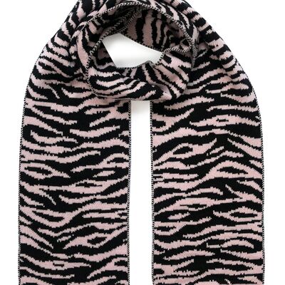 Sciarpa Tiger in lana e cashmere Rosa confetto