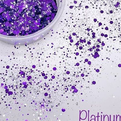 PLATINUM - Purple and Silver Mix - 10g Cosmetic Glitter