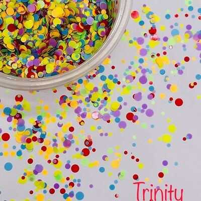 TRINITY - Multi Coloured Dots - 10g Cosmetic Glitter