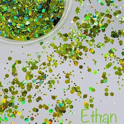 ETHAN - Green Holographic Mix - 10g Cosmetic Glitter