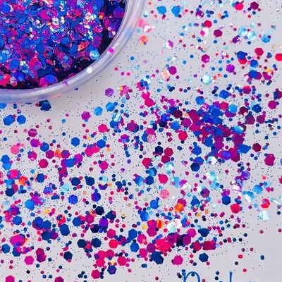 DECLAN - Blue and Dark Pink Mix - 10g Cosmetic Glitter