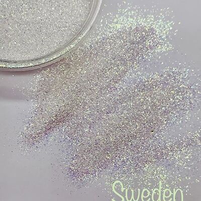 SWEDEN Limited Edition HIGH SPARKLE White Fine Glitter - 10g