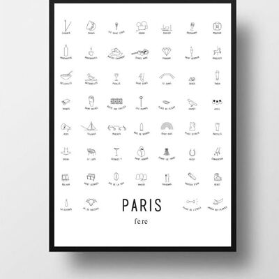 Affiche Paris, logos, A4