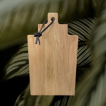 Planche à découper faite à la main - en forme de maison - bois de hêtre - 15x26x1,5cm 1