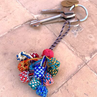 Porte-clés noués multicolores