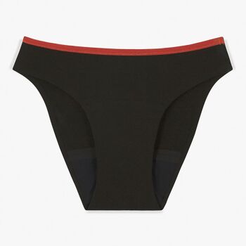 Culotte menstruelle en coton bio - flux abondant - noir 4