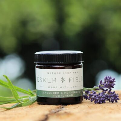 Crema para pies de lavanda y menta Esker Fields