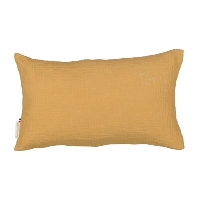 Coussin 30 x 50 brodé Hirondelle, Caramel