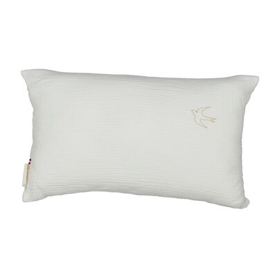 Cushion 30 x 50 embroidered Swallow, Chantilly