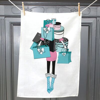 Shopping Girls- Fashionista Tea Towel