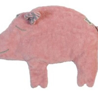 Bio / eco heat pillow, pig, pink (velvet), SCK-4