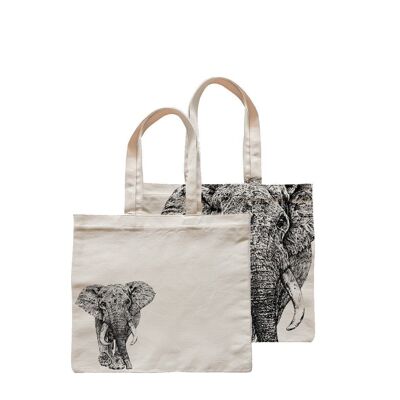 Elephant - Quadratische Shopper-Tasche