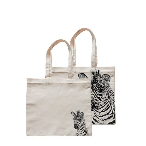 Zebra - Square Shopper Bag