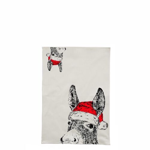 Christmas Donkey - Tea Towel