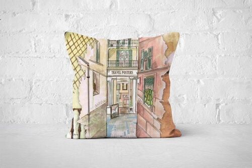 Palma Travel Poster Shop Cushion