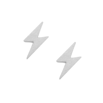 Lightning strike earring silver