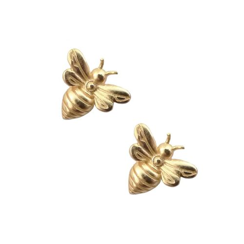 Little bee earring satin gold