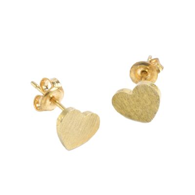 Small heart earring gold