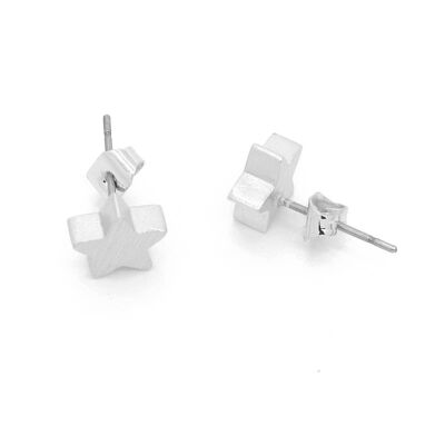 Boucle d'oreille étoile argent