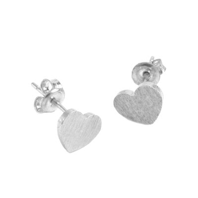 Small heart earring in silver