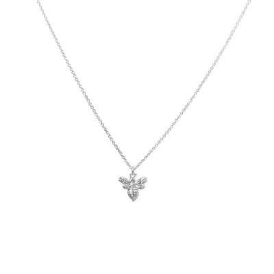 Little bee necklace satin silver