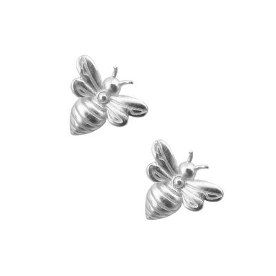 Little bee earring satin silver