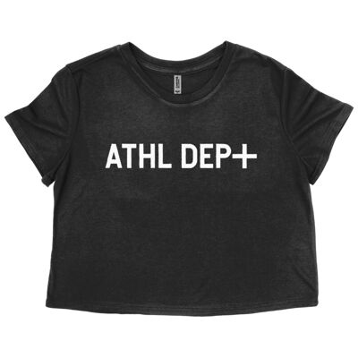ATHL DEP+ Ladies Flowy Cropped Tee '21 in MAUVE/BLACK/DARK GREY HEATHER - Black