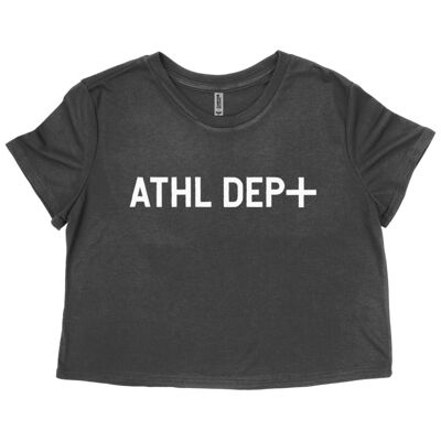ATHL DEP+ Ladies Flowy Cropped Tee '21 in MAUVE/BLACK/DARK GREY HEATHER - Dark Grey Heather