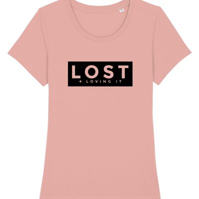 LOST 22 Women's Tee - Khaki/Pink - British Khaki