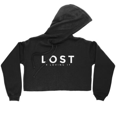 LOST 22 Cropped Hoodie - 5 COLOURWAYS - Black