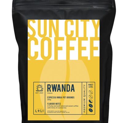 Sun City Coffee - Rwanda - Ground for espresso / Moka pot - 250g
