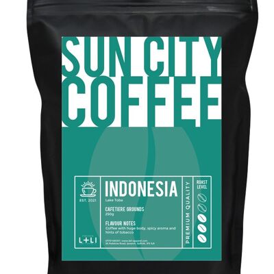 Sun City Coffee - Indonesia - Ground for cafetiere - 250g
