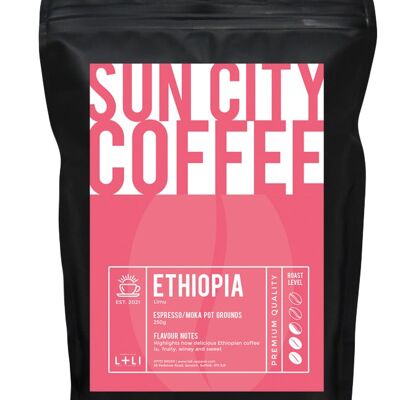 Sun City Coffee - Ethiopia Limu - Ground for espresso / Moka pot - 250g