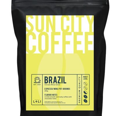 Sun City Coffee - Brazil - Ground for Espresso/Moka pot - 250g
