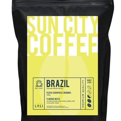 Sun City Coffee - Brazil - Ground for filter/Aeropress - 250g