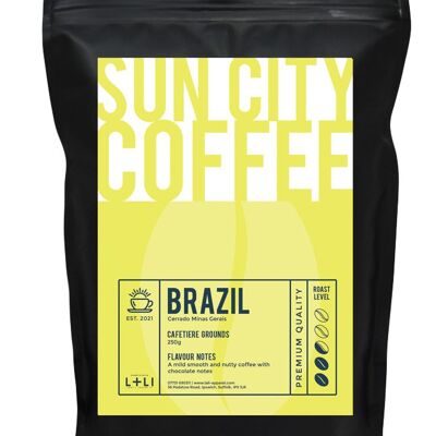 Sun City Coffee - Brazil - Ground for cafetiere - 250g