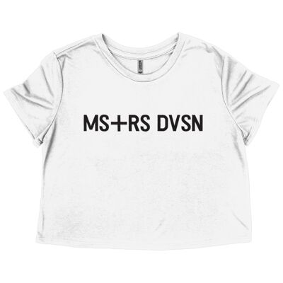 MS+RS DVSN Ladies Flowy Cropped Tee '21 in WHITE