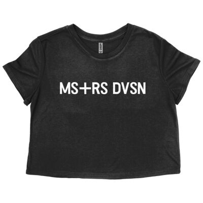 MS+RS DVSN Ladies Flowy Cropped Tee '21 in MAUVE/BLACK/DARK GREY HEATHER - Black