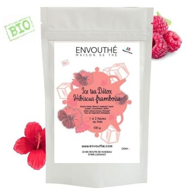 Organic "Hibiscus-Raspberry" Detox Iced Tea