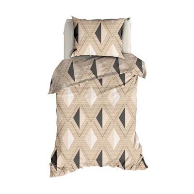 Satin D'Or Duvet Cover  Izumi Beige/Taupe 140x220