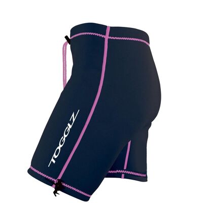 Black/pink Conni incontinence Togglz swim shorts for adults