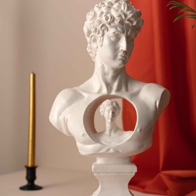 David & Aphrodite, Modern Sculpture for Home Decoration