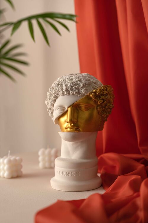 Golden Boy Hermes, Modern Sculpture for Home Decoration