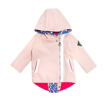 Kids Softshell jacket with Patent - Powder Pink