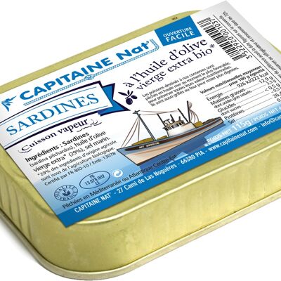 Sardines in organic* extra virgin olive oil - 1/6