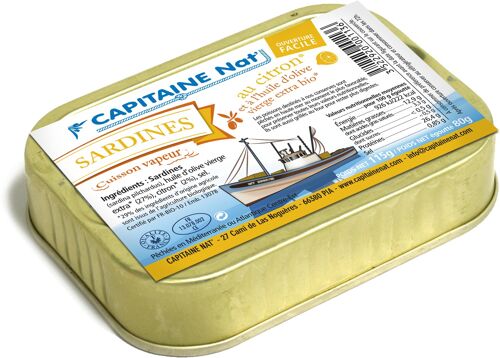 Sardines à l’huile d’olive bio* et citron bio*﻿ - 1/6